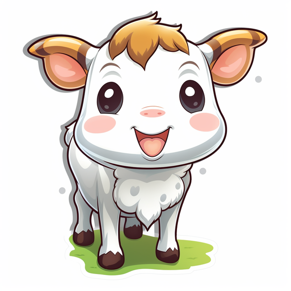Kawaii Cow Sticker Pack - Cute & Digital